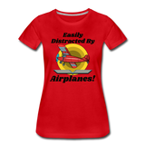 Easily Distracted - Red Taildragger - Women’s Premium T-Shirt - red