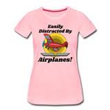 Easily Distracted - Red Taildragger - Women’s Premium T-Shirt - pink