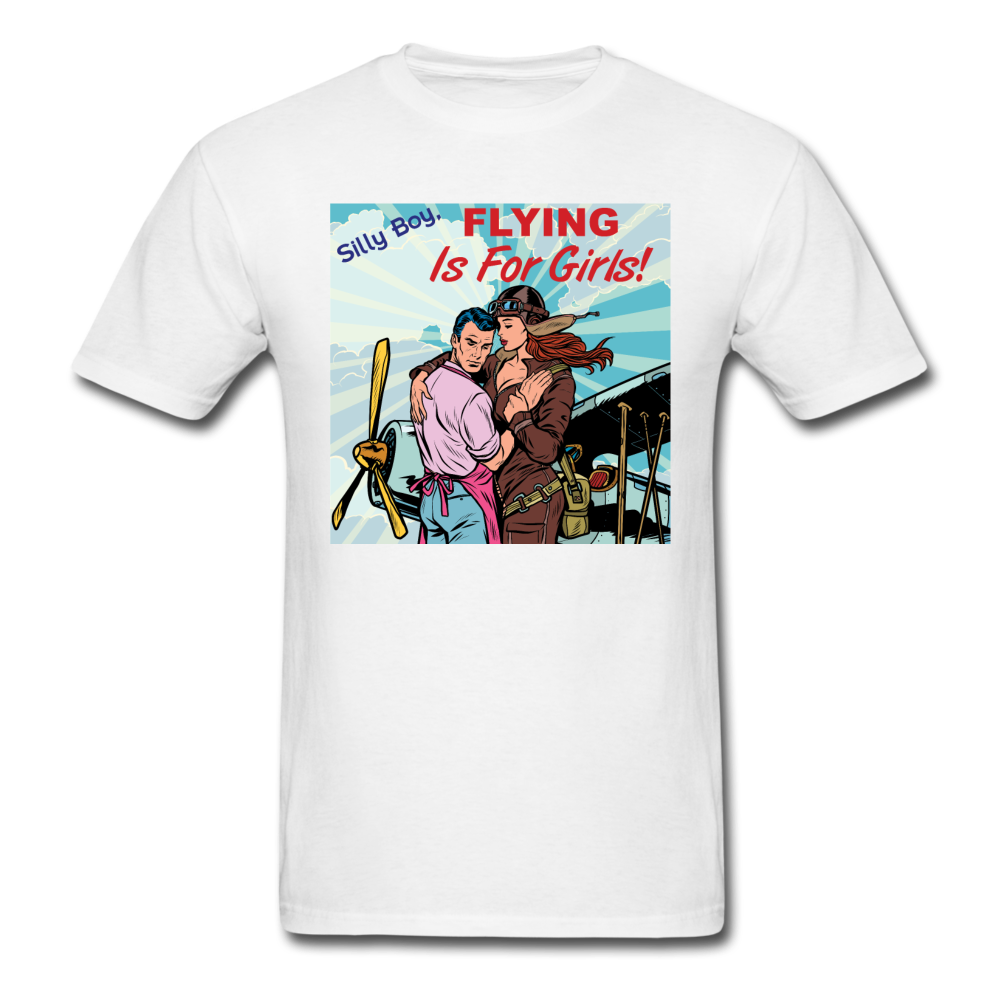 Flying Is For Girls - Unisex Classic T-Shirt - white