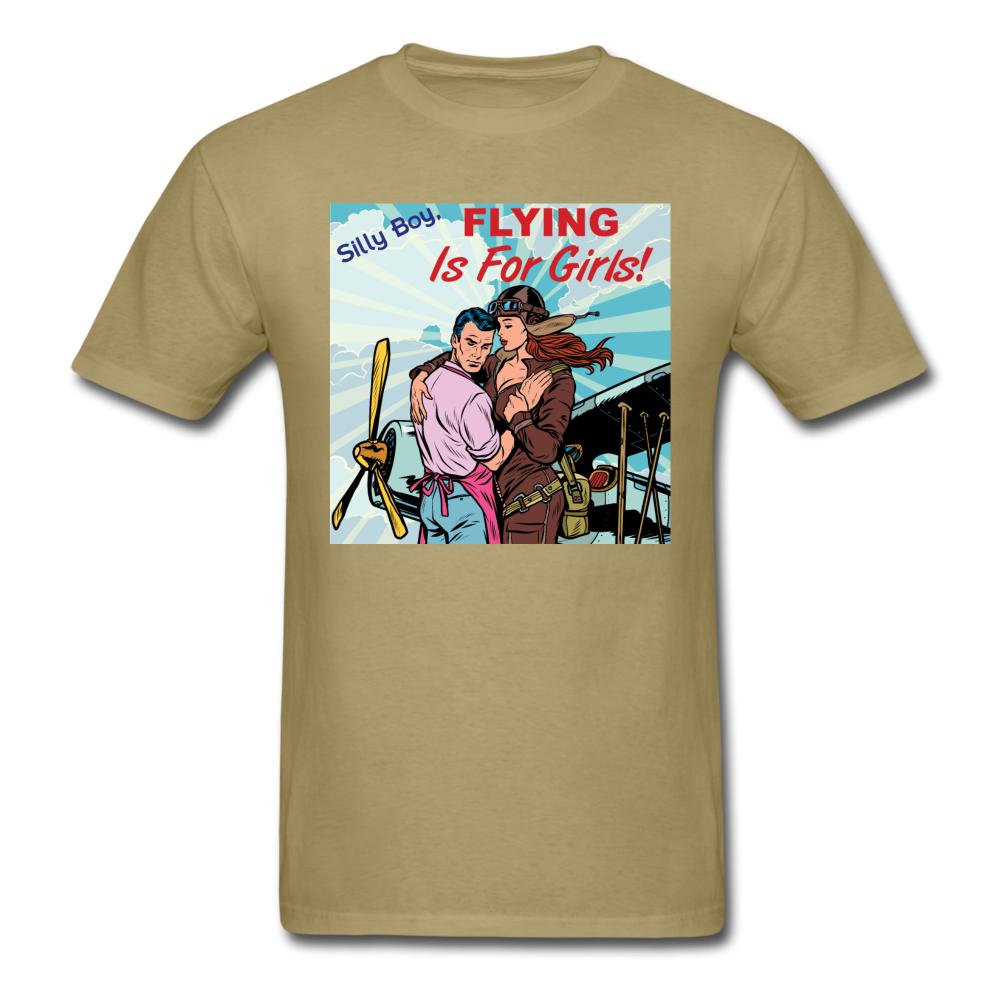 Flying Is For Girls - Unisex Classic T-Shirt - khaki