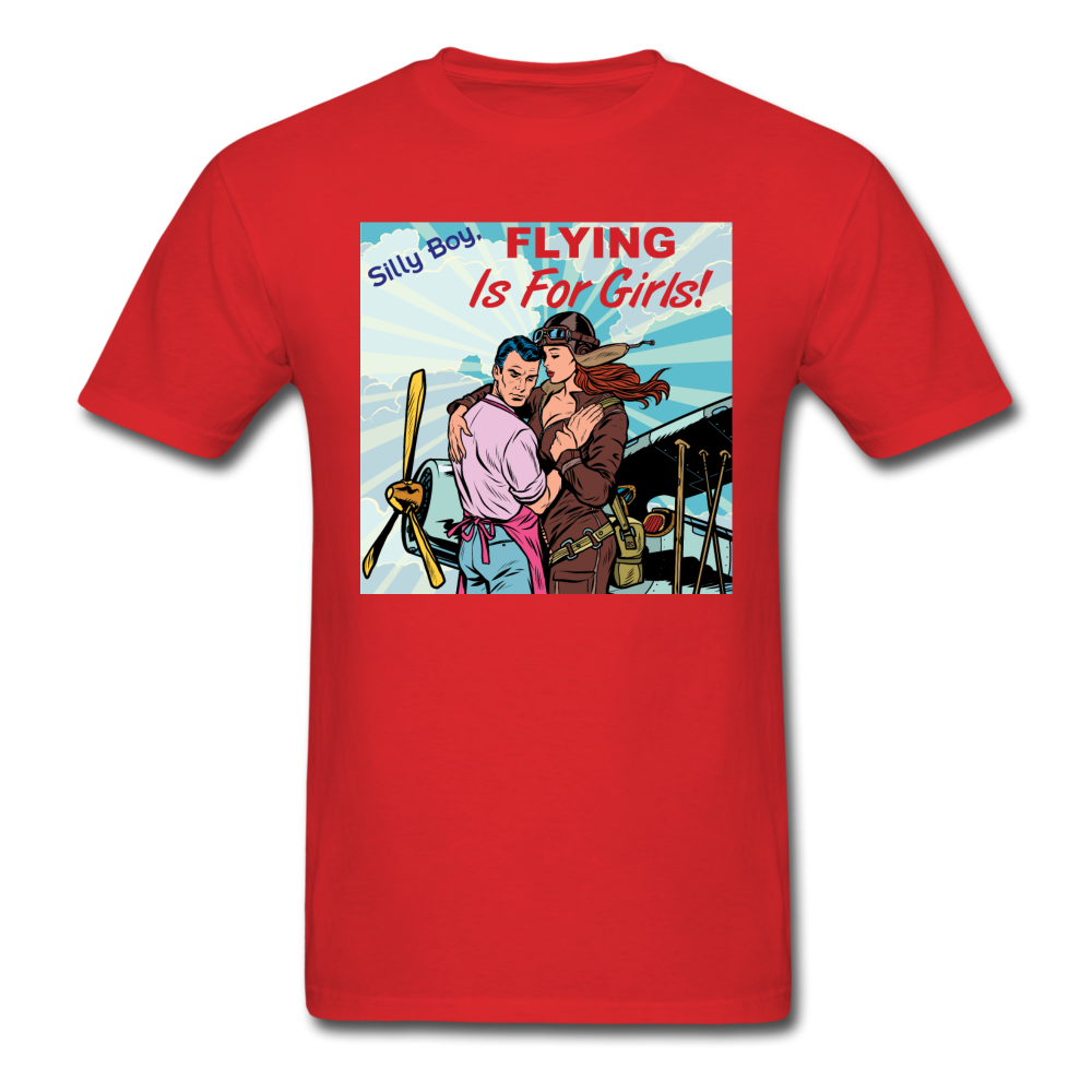 Flying Is For Girls - Unisex Classic T-Shirt - red