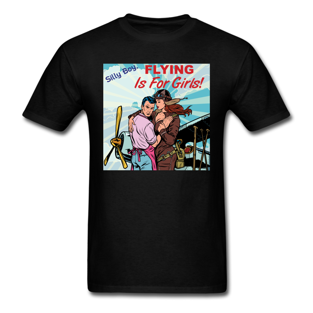 Flying Is For Girls - Unisex Classic T-Shirt - black