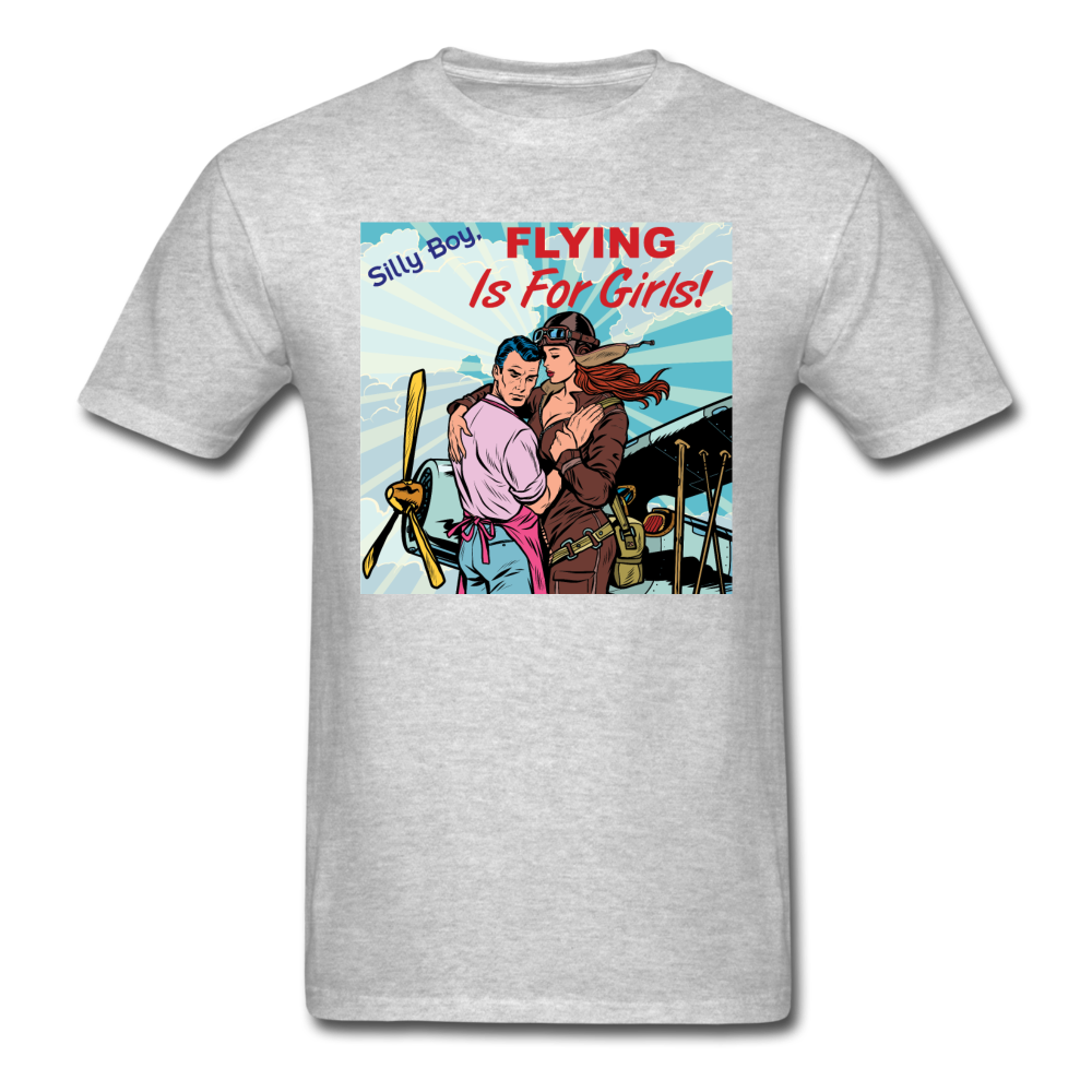 Flying Is For Girls - Unisex Classic T-Shirt - heather gray