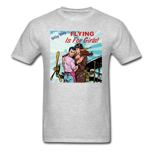 Flying Is For Girls - Unisex Classic T-Shirt - heather gray