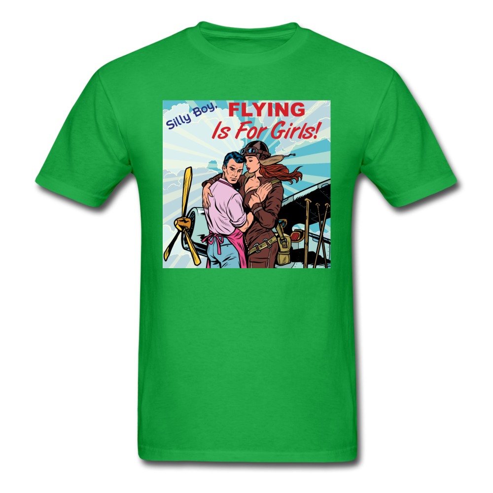 Flying Is For Girls - Unisex Classic T-Shirt - bright green