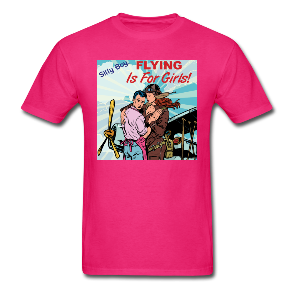 Flying Is For Girls - Unisex Classic T-Shirt - fuchsia