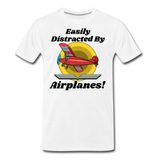 Easily Distracted - Red Taildragger - Men's Premium T-Shirt - white