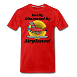 Easily Distracted - Red Taildragger - Men's Premium T-Shirt - red