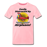 Easily Distracted - Red Taildragger - Men's Premium T-Shirt - pink