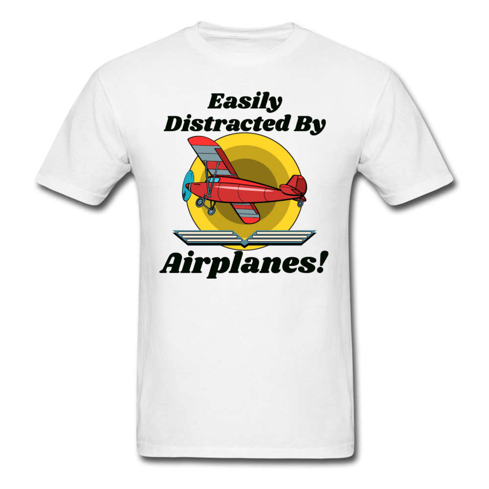 Easily Distracted - Red Taildragger - Unisex Classic T-Shirt - white