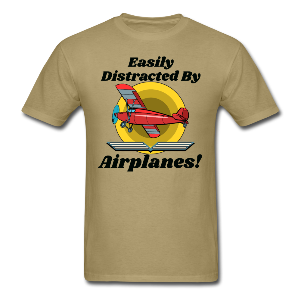 Easily Distracted - Red Taildragger - Unisex Classic T-Shirt - khaki