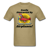 Easily Distracted - Red Taildragger - Unisex Classic T-Shirt - khaki