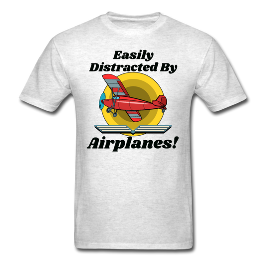 Easily Distracted - Red Taildragger - Unisex Classic T-Shirt - light heather gray