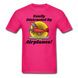 Easily Distracted - Red Taildragger - Unisex Classic T-Shirt - fuchsia