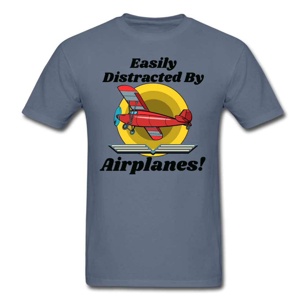 Easily Distracted - Red Taildragger - Unisex Classic T-Shirt - denim