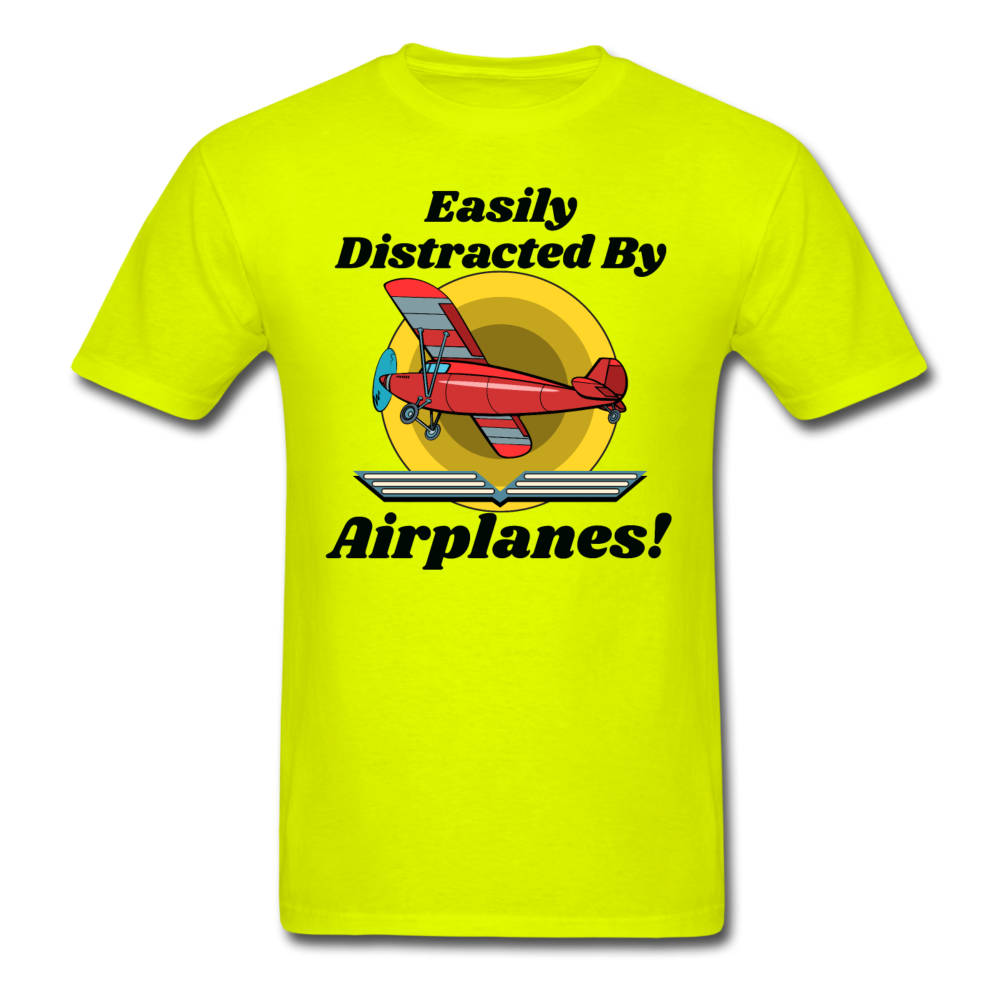 Easily Distracted - Red Taildragger - Unisex Classic T-Shirt - safety green