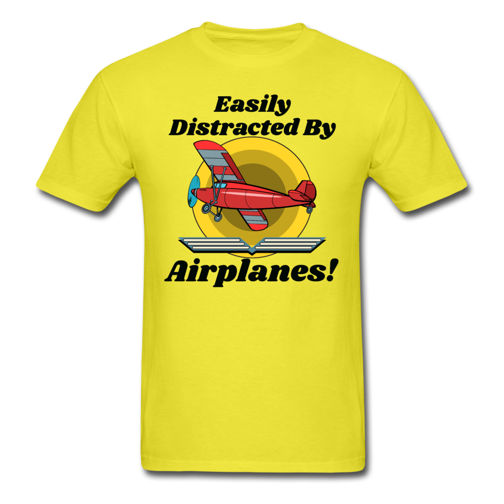 Easily Distracted - Red Taildragger - Unisex Classic T-Shirt - yellow