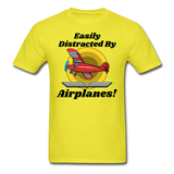 Easily Distracted - Red Taildragger - Unisex Classic T-Shirt - yellow