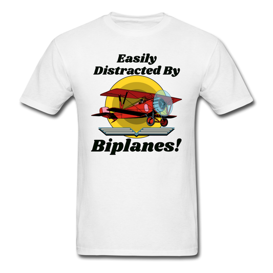 Easily Distracted - Biplanes - Unisex Classic T-Shirt - white