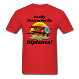 Easily Distracted - Biplanes - Unisex Classic T-Shirt - red