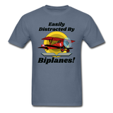 Easily Distracted - Biplanes - Unisex Classic T-Shirt - denim