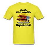 Easily Distracted - Biplanes - Unisex Classic T-Shirt - yellow