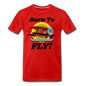 Born To Fly - Red Biplane - Men's Premium T-Shirt - red