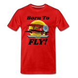 Born To Fly - Red Biplane - Men's Premium T-Shirt - red