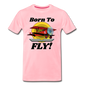 Born To Fly - Red Biplane - Men's Premium T-Shirt - pink