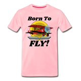 Born To Fly - Red Biplane - Men's Premium T-Shirt - pink