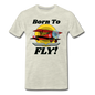 Born To Fly - Red Biplane - Men's Premium T-Shirt - heather oatmeal