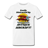 Easily Distracted - Antique Aircraft - Men's Premium T-Shirt - white