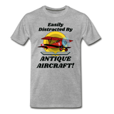 Easily Distracted - Antique Aircraft - Men's Premium T-Shirt - heather gray