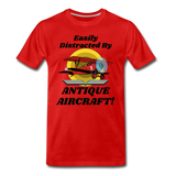 Easily Distracted - Antique Aircraft - Men's Premium T-Shirt - red