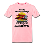 Easily Distracted - Antique Aircraft - Men's Premium T-Shirt - pink