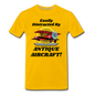 Easily Distracted - Antique Aircraft - Men's Premium T-Shirt - sun yellow