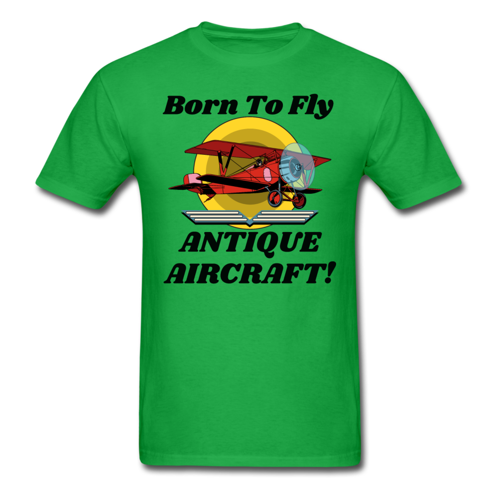 Born To Fly - Antique Aircraft - Unisex Classic T-Shirt - bright green