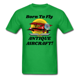 Born To Fly - Antique Aircraft - Unisex Classic T-Shirt - bright green