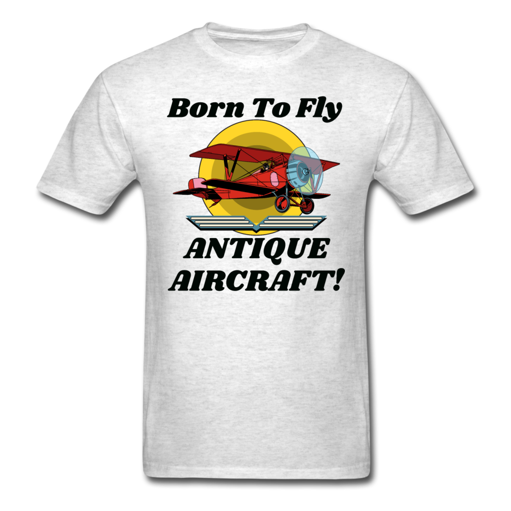 Born To Fly - Antique Aircraft - Unisex Classic T-Shirt - light heather gray