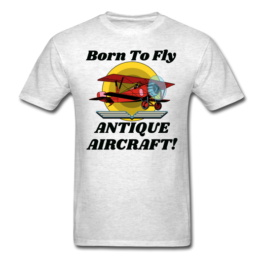 Born To Fly - Antique Aircraft - Unisex Classic T-Shirt - light heather gray