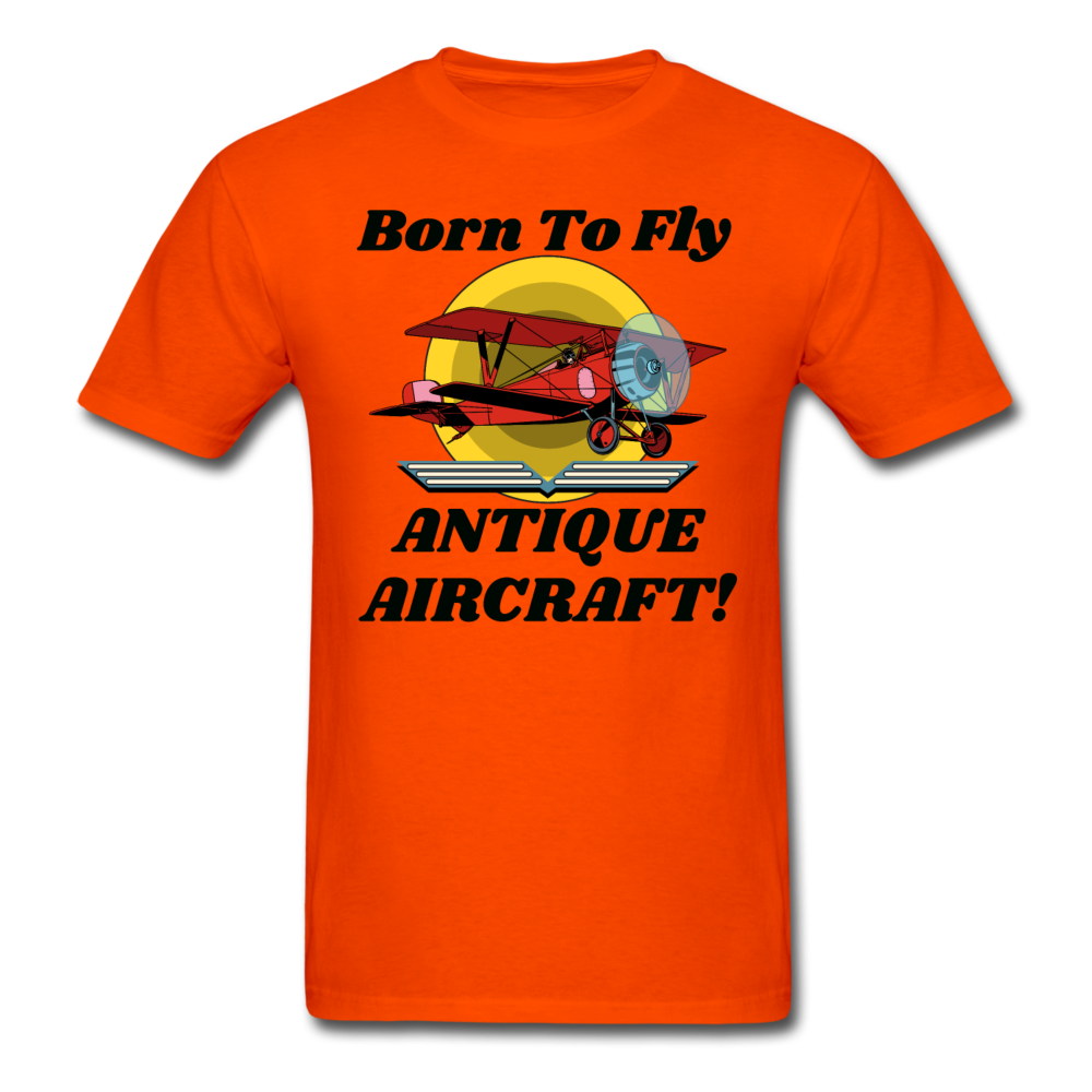 Born To Fly - Antique Aircraft - Unisex Classic T-Shirt - orange