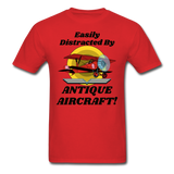 Easily Distracted - Antique Aircraft - Unisex Classic T-Shirt - red