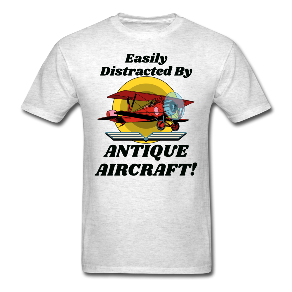 Easily Distracted - Antique Aircraft - Unisex Classic T-Shirt - light heather gray