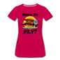 Born To Fly - Red Biplane - Women’s Premium T-Shirt - dark pink