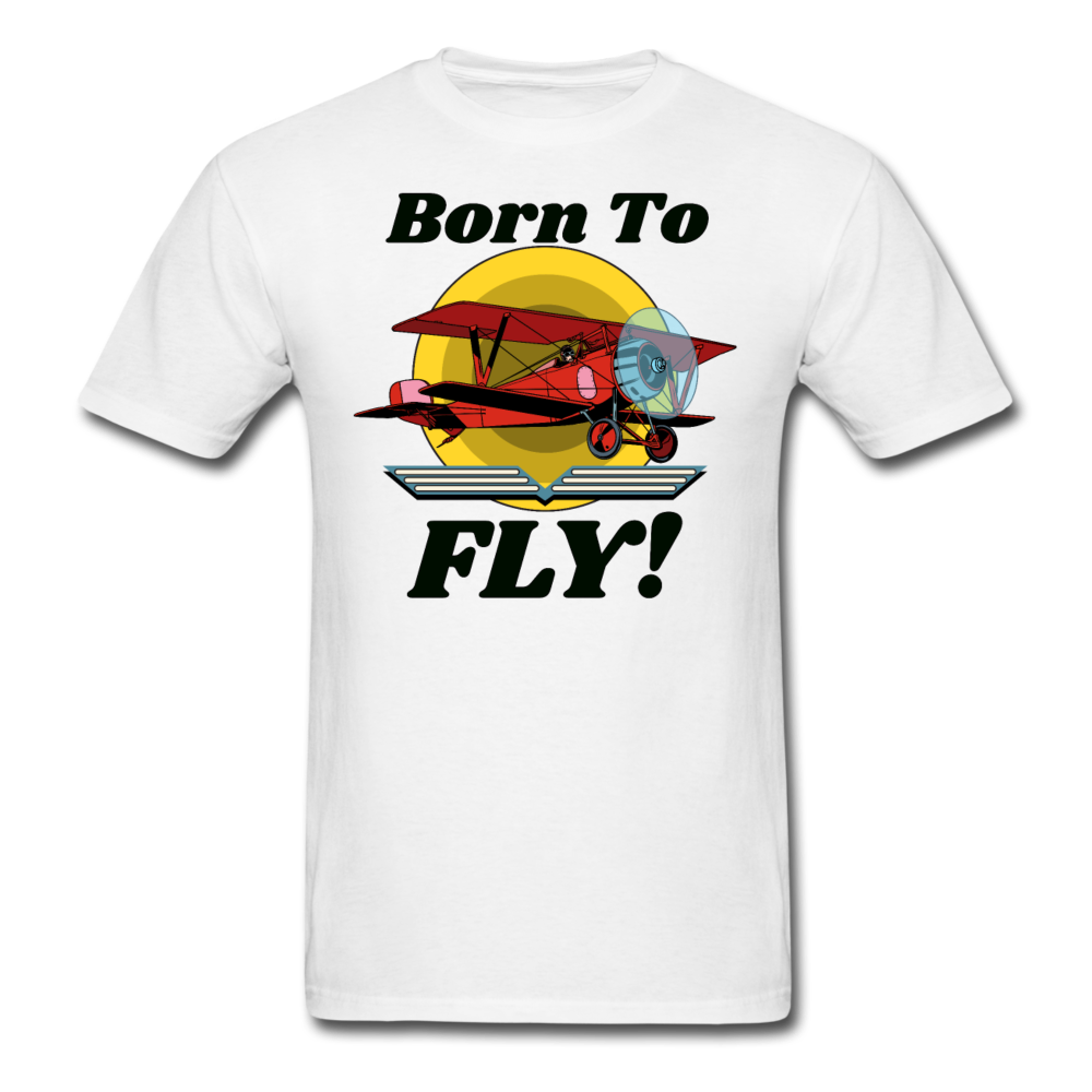 Born To Fly - Red Biplane - Unisex Classic T-Shirt - white