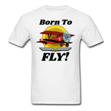 Born To Fly - Red Biplane - Unisex Classic T-Shirt - white