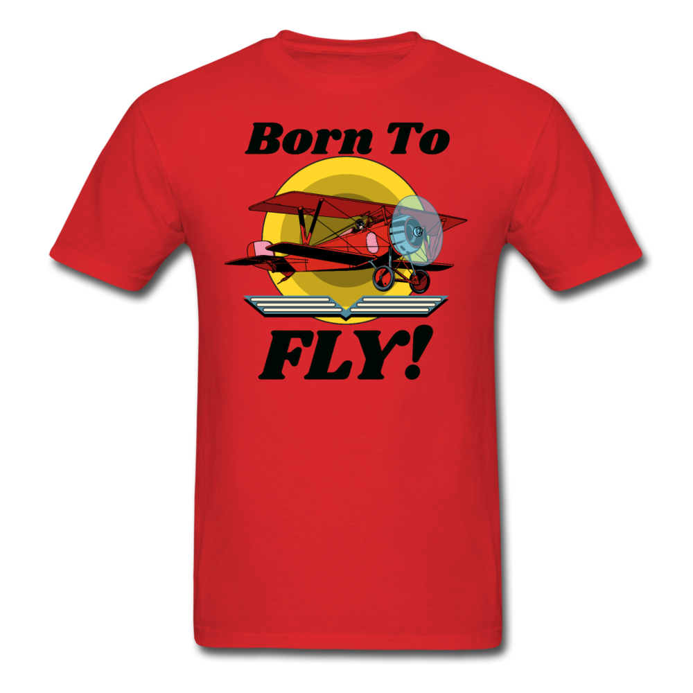 Born To Fly - Red Biplane - Unisex Classic T-Shirt - red