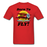 Born To Fly - Red Biplane - Unisex Classic T-Shirt - red