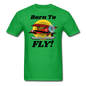 Born To Fly - Red Biplane - Unisex Classic T-Shirt - bright green