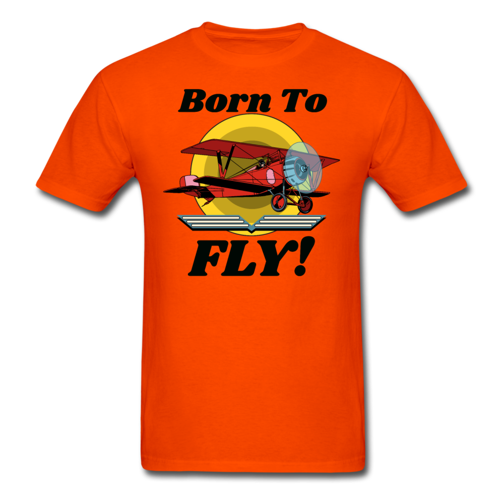 Born To Fly - Red Biplane - Unisex Classic T-Shirt - orange